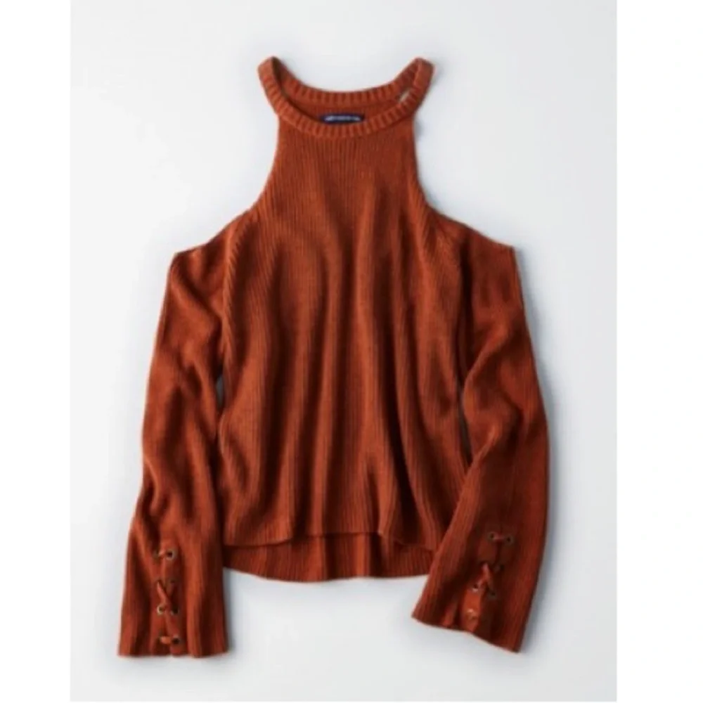 AEO | RUST ORANGE SWEATER - Picture 1 of 3